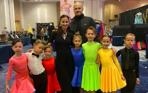 a group of people posing for a photo