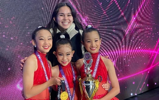 a group of people posing for the camera