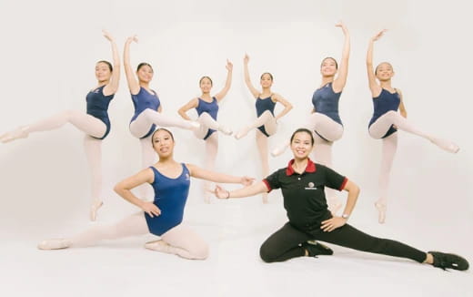 a group of people dancing