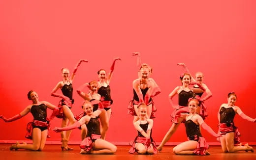 a group of women dancing