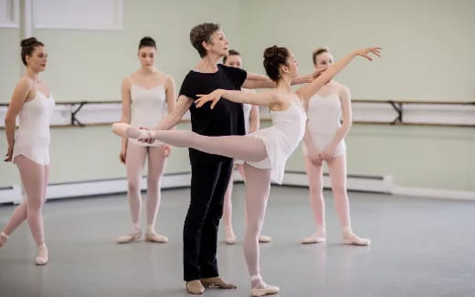 a group of people dancing