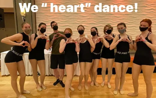 a group of people dancing