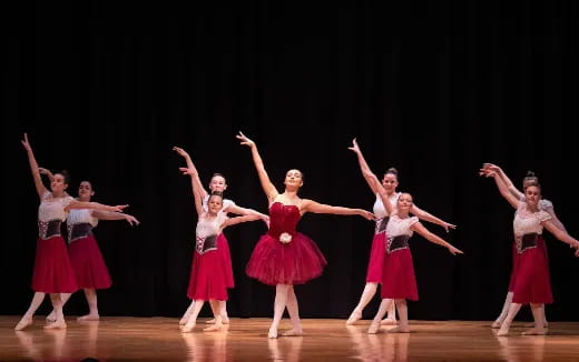a group of people dancing