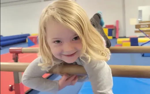 a girl with blonde hair