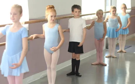 a group of children in a room