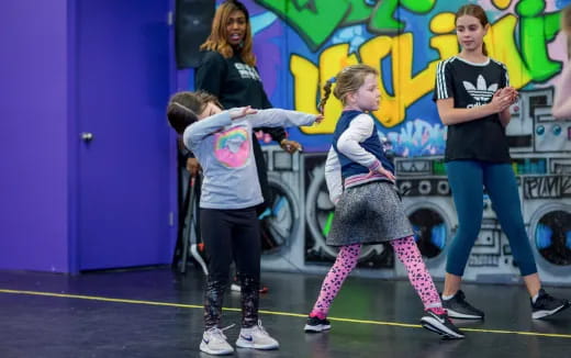 a group of people dancing