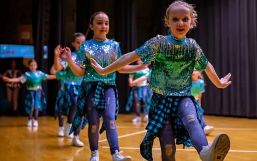 a group of girls dancing