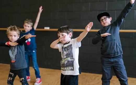 a group of people dancing