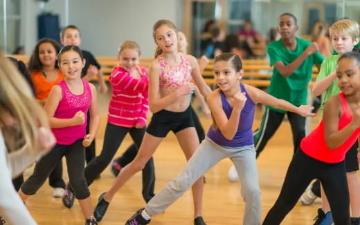 a group of people dancing