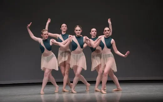 a group of people dancing