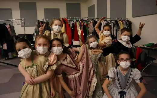 a group of people wearing clothing