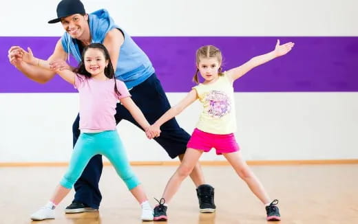 a group of people dancing