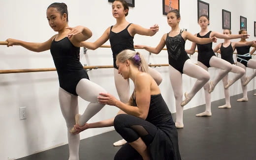 a group of people dancing