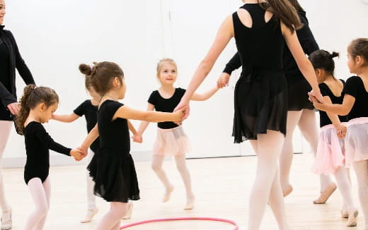 a group of girls dancing