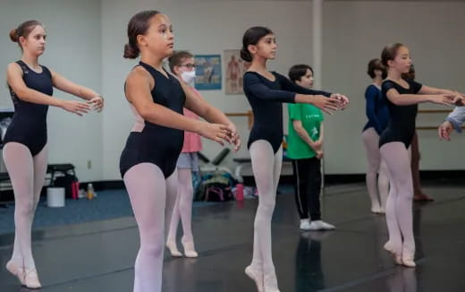 a group of women dancing