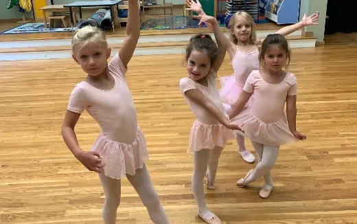 a group of children dancing