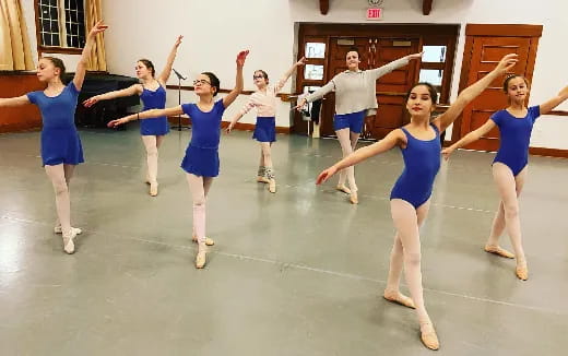 a group of people dancing