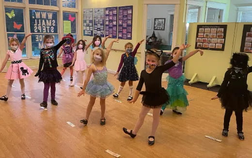 a group of girls dancing