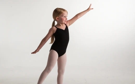 a woman in a black dress