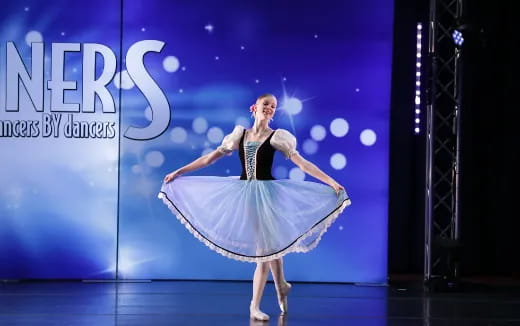 a person dancing on a stage