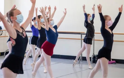 a group of women dancing
