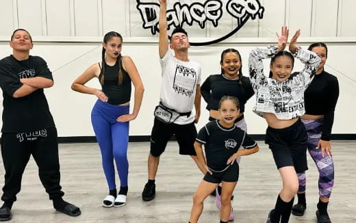 a group of people posing for a photo