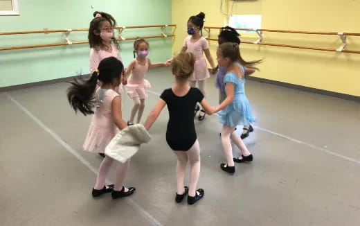 a group of girls dancing