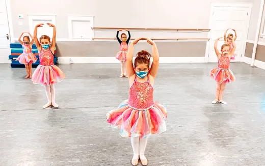 a group of girls dancing