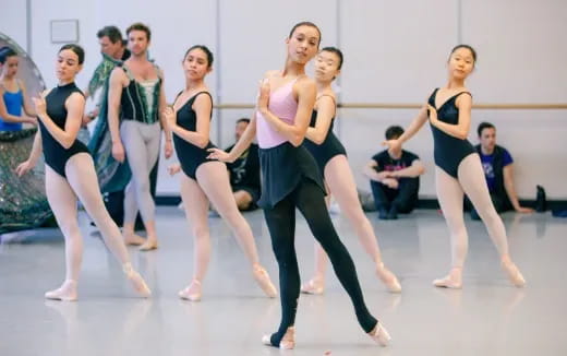 a group of women dancing