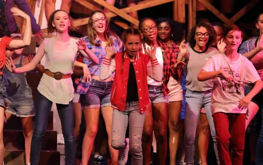 a group of people dancing