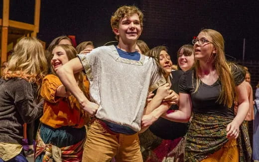 a group of people dancing