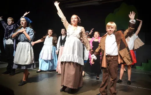 a group of people dancing