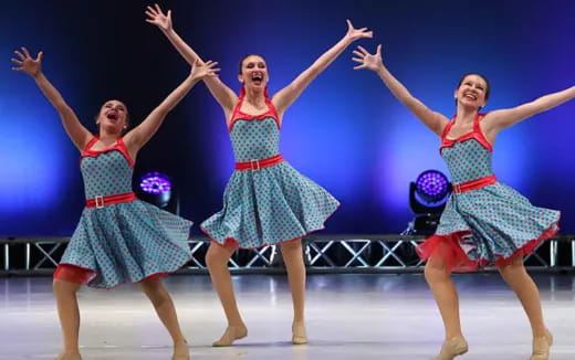 a group of women dancing