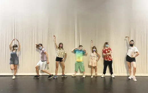 a group of people dancing