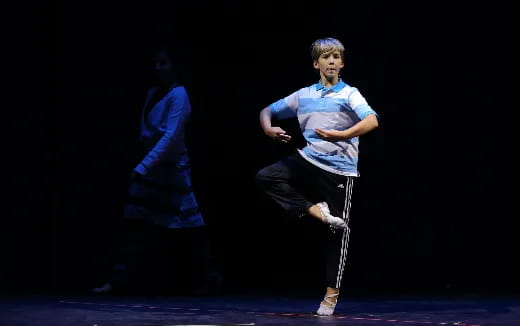 a man holding a cane