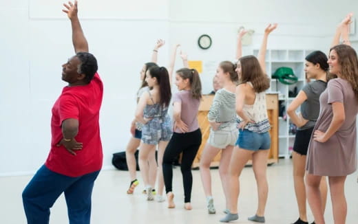 a group of people dancing