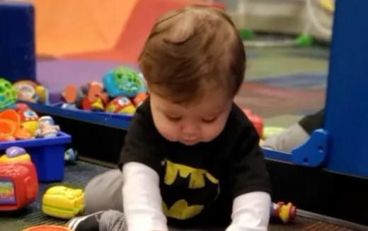 a child playing with toys