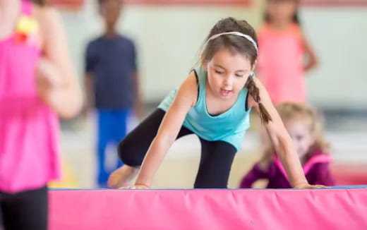 a woman in a blue shirt