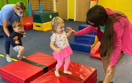 a person and children in a room