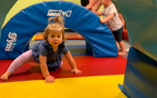 a girl on a slide