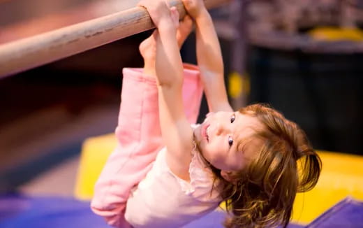 a girl doing a plank