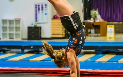 a person doing gymnastics