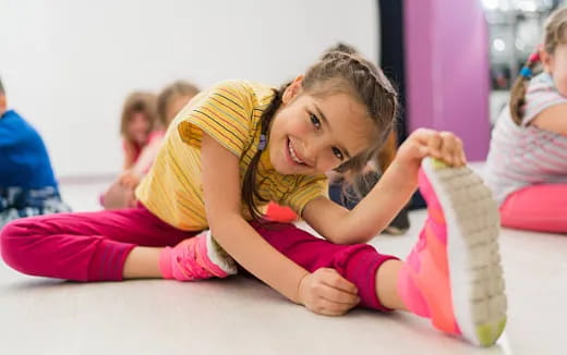 a girl lying on the floor