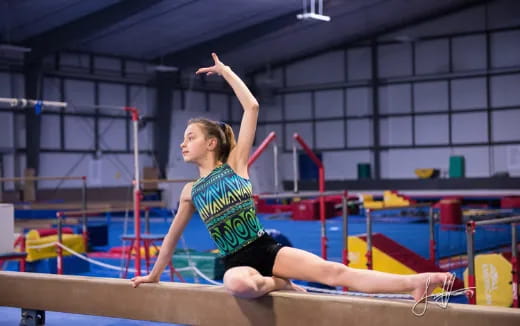 a person doing gymnastics