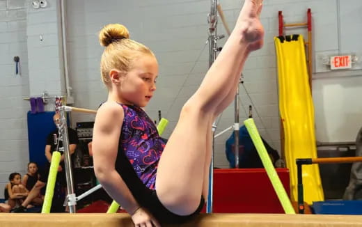 a person doing gymnastics
