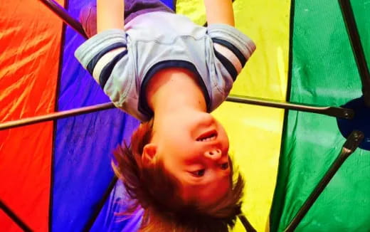 a girl in a playground