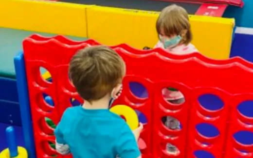 kids playing in a playground