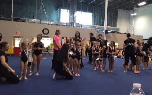 a group of people dancing