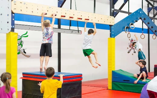 children playing on a playground