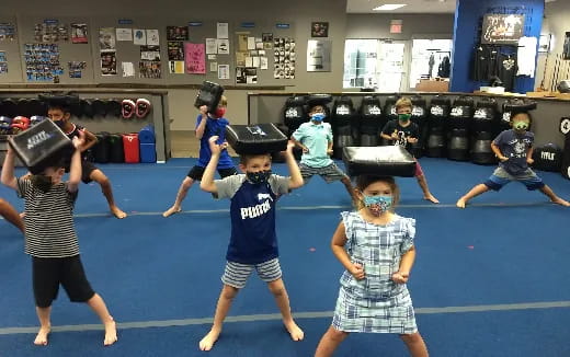 a group of people dancing